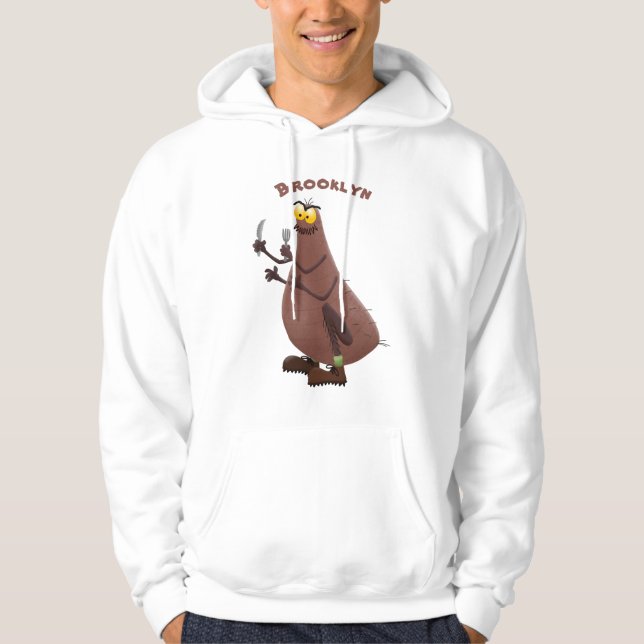 Funny hungry ugly flea cartoon hoodie (Front)