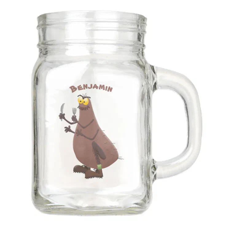 Funny hungry ugly flea cartoon mason jar | Zazzle Funny hungry ugly flea cartoon mason jar | Zazzle