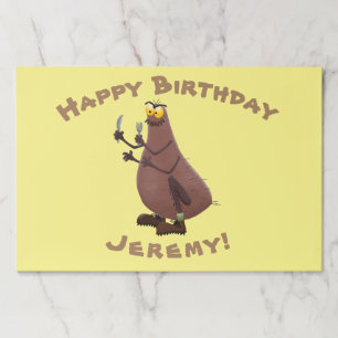 Funny hungry ugly flea cartoon paper pad