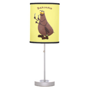 Funny hungry ugly flea cartoon table lamp