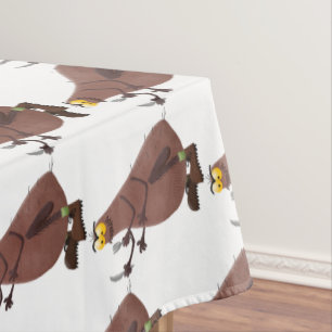 Funny hungry ugly flea cartoon tablecloth