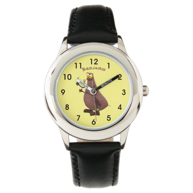 Funny hungry ugly flea cartoon watch (Front)