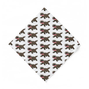 Funny hungry wolverine animal cartoon bandana