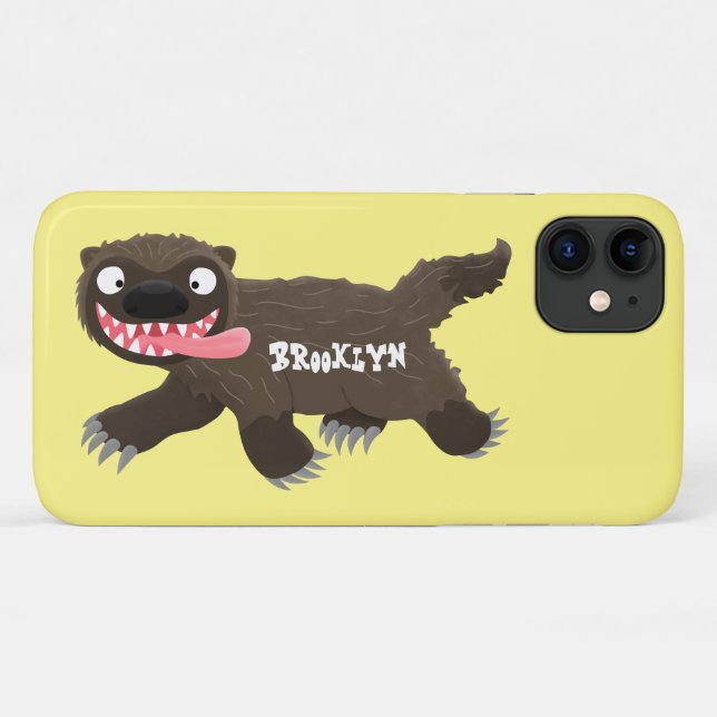 Funny hungry wolverine animal cartoon Case-Mate iPhone case (Back (Horizontal))