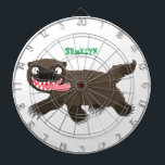 Funny hungry wolverine animal cartoon dart board<br><div class="desc">This hungry wolverine is on the prowl for lunch! Drawn in fun cartoon illustration style.</div>