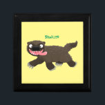 Funny hungry wolverine animal cartoon gift box<br><div class="desc">This hungry wolverine is on the prowl for lunch! Drawn in fun cartoon illustration style.</div>