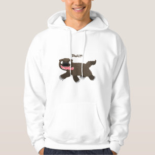 Funny hungry wolverine animal cartoon hoodie