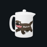 Funny hungry wolverine animal cartoon teapot<br><div class="desc">This hungry wolverine is on the prowl for lunch! Drawn in fun cartoon illustration style.</div>
