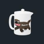 Funny hungry wolverine animal cartoon teapot<br><div class="desc">This hungry wolverine is on the prowl for lunch! Drawn in fun cartoon illustration style.</div>