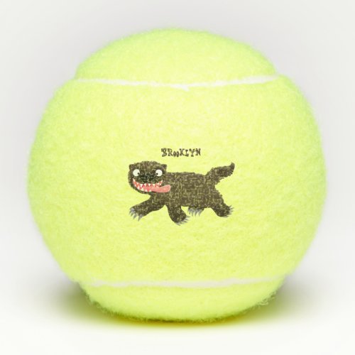 Funny hungry wolverine animal cartoon tennis balls