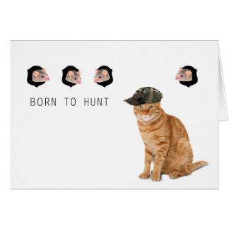 Funny Hunter Cat Card
