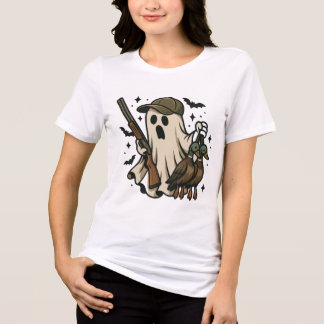 Funny Hunter Ghost Mallard Duck Tri-Blend Shirt
