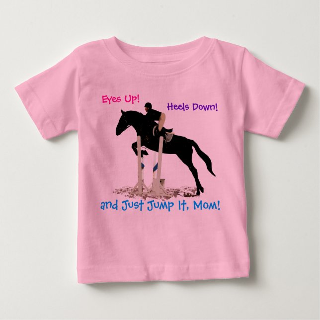 Funny Hunter/Jumper Equestrian Horse Kid's Shirt (Front)