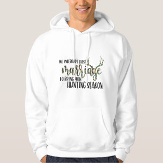 Funny Hunter's Wife Interrupt Marriage Hunting Sea Hoodie