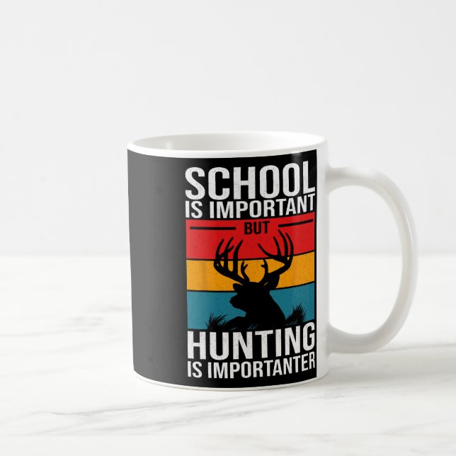 Funny Hunting Art For Men Boys Kids Hunter Deer Cl Coffee Mug (Right)