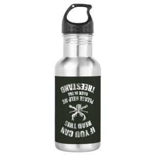 Funny Hunting, Deer Hunter Humorous Saying Gift Stainless Steel Water Bottle