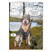 Funny Hunting Dog/Lab Father's Day Card