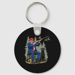 Funny Hunting Duck Trump Camo Hunting Hello Huntin Keychain