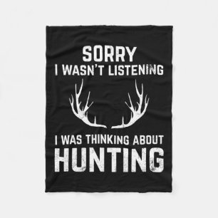Funny Hunting For Bow And Rifle Deer Hunters  Fleece Blanket