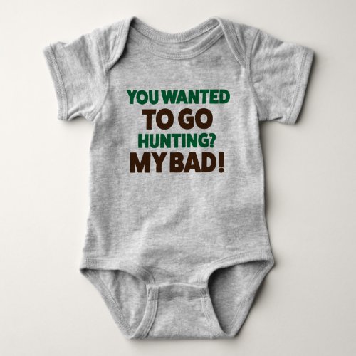 Funny Hunting Jersey Bodysuit for Baby