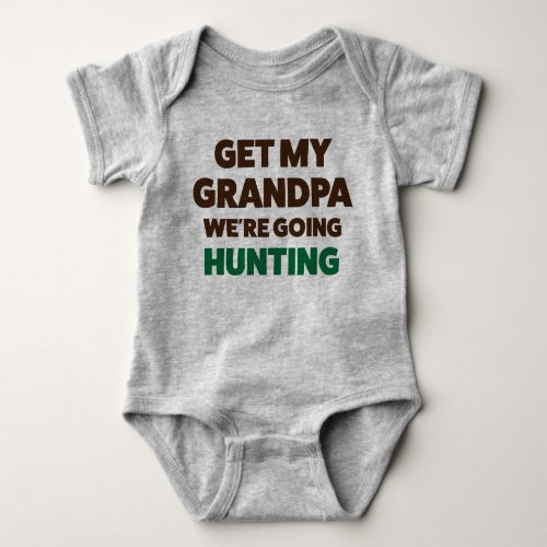 Funny Hunting Jersey Bodysuit for Baby by Grandpa