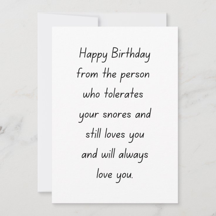 Funny Husband Birthday Card | Zazzle