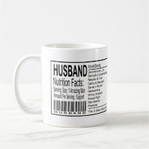 Funny Husband Nutrition Facts