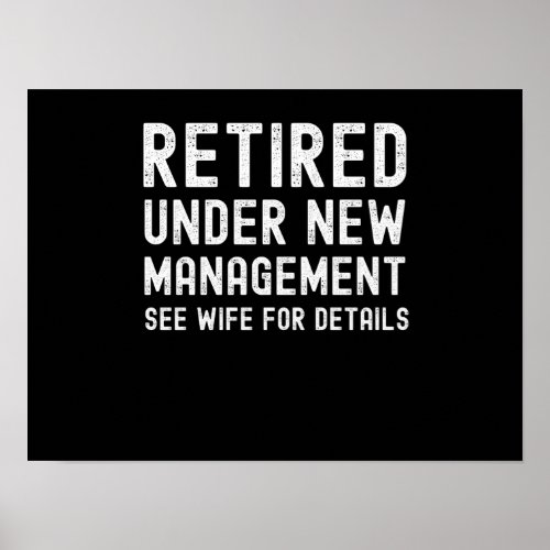 Funny husband retirement gift retired 2022 for men poster