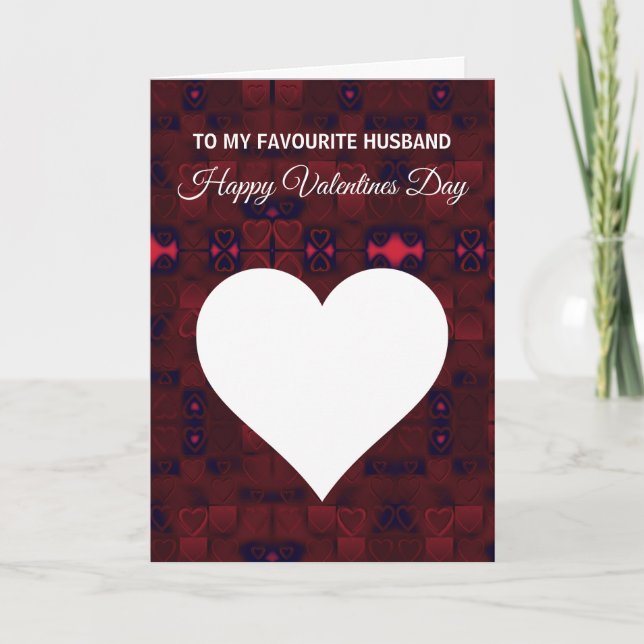 Funny Husband Valentine's Day Heart Card (Front)
