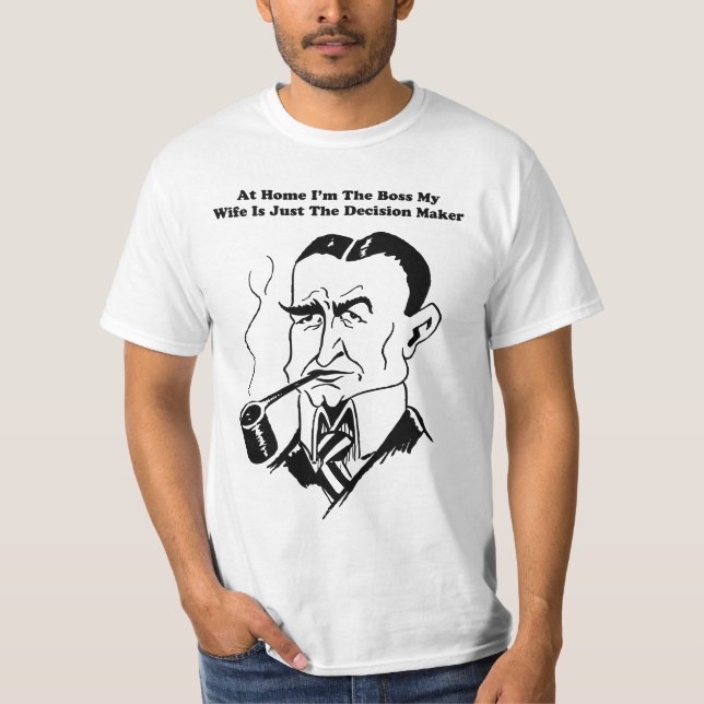 Funny Husband Wife Marriage Quotes Saying Art T-Shirt (Front)