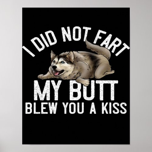 Funny Husky Dog Canvas Poster