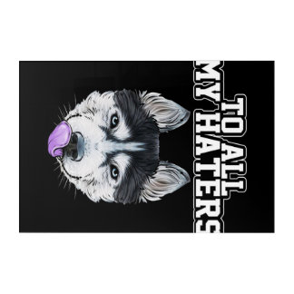 Funny Husky Dog quotes Acrylic Print