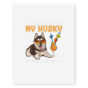 Funny Husky Husky Lovers Gifts Temporary Tattoos