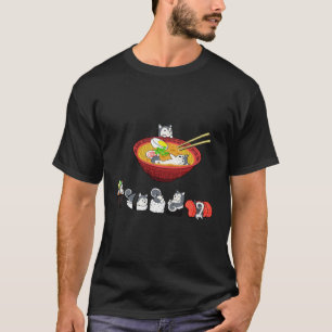 Funny Husky Sushi Ramen Bowl Cute Japanese Kawaii  T-Shirt