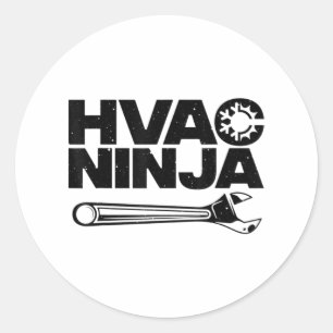 Funny HVAC Gift For Men Cool Technician Air Condit Classic Round Sticker