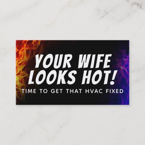 Funny HVAC slogans business Cards