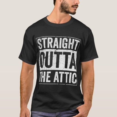 Funny HVAC Tech Straight Outta The Attic Mens HVAC T_Shirt