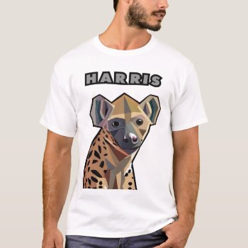 Funny Hyena Named Harris Anti Biden And Kamala T-shirt by Politicalfolley at Zazzle