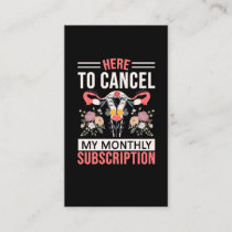 Funny Hysterectomy Flowers Uterus Removal Business Card