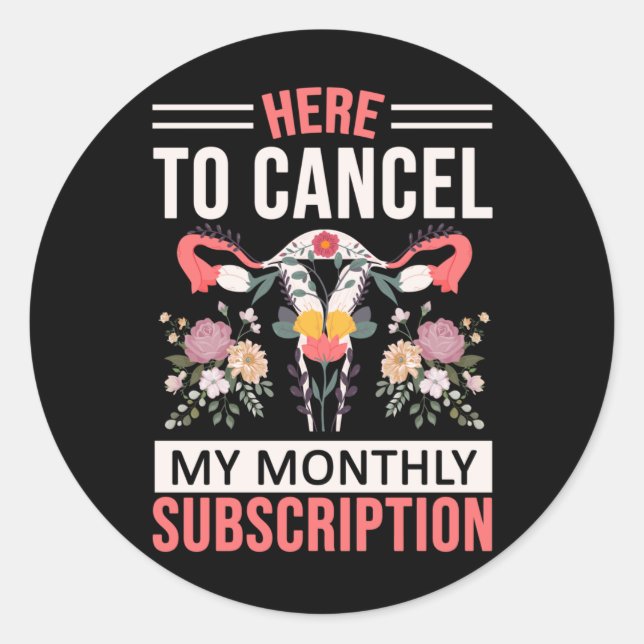 Funny Hysterectomy Flowers Uterus Removal Classic Round Sticker (Front)