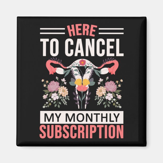 Funny Hysterectomy Flowers Uterus Removal Magnet (Front)