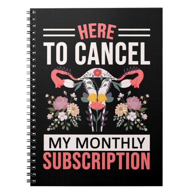 Funny Hysterectomy Flowers Uterus Removal Notebook (Front)