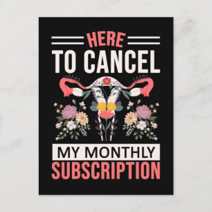 Funny Hysterectomy Flowers Uterus Removal Postcard
