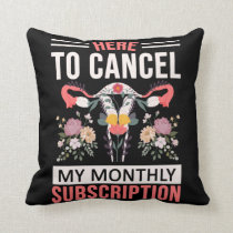 Funny Hysterectomy Flowers Uterus Removal Throw Pillow