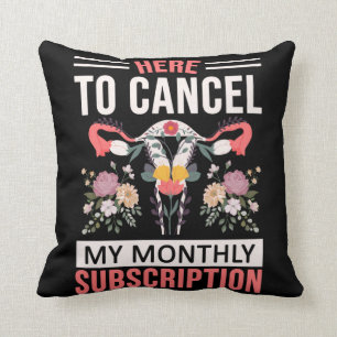 Funny Hysterectomy Flowers Uterus Removal Throw Pillow