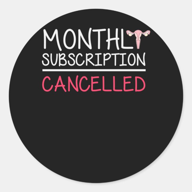 Funny Hysterectomy Support Uterus Removal Classic Round Sticker (Front)