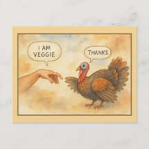 Funny “I Am Veggie” Thanksgiving Card