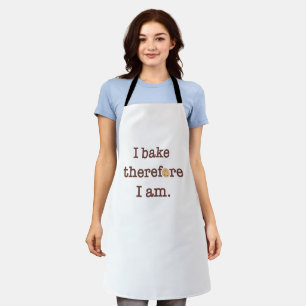 Funny I Bake Therefore I Am with Cookie Apron