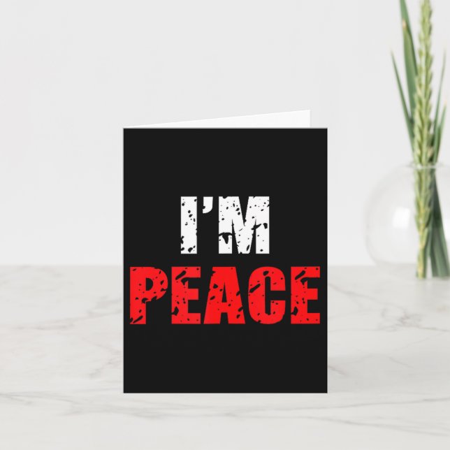 Funny I Come In Peace I’m Peace Matching Couple Lo Card (Front)