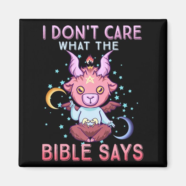 Funny I Dont Care What Bible Says  Magnet (Front)